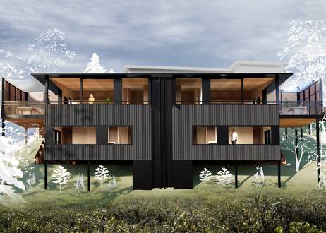 Waterview townhouses by Herbst Maxcey Metropolitan Architects